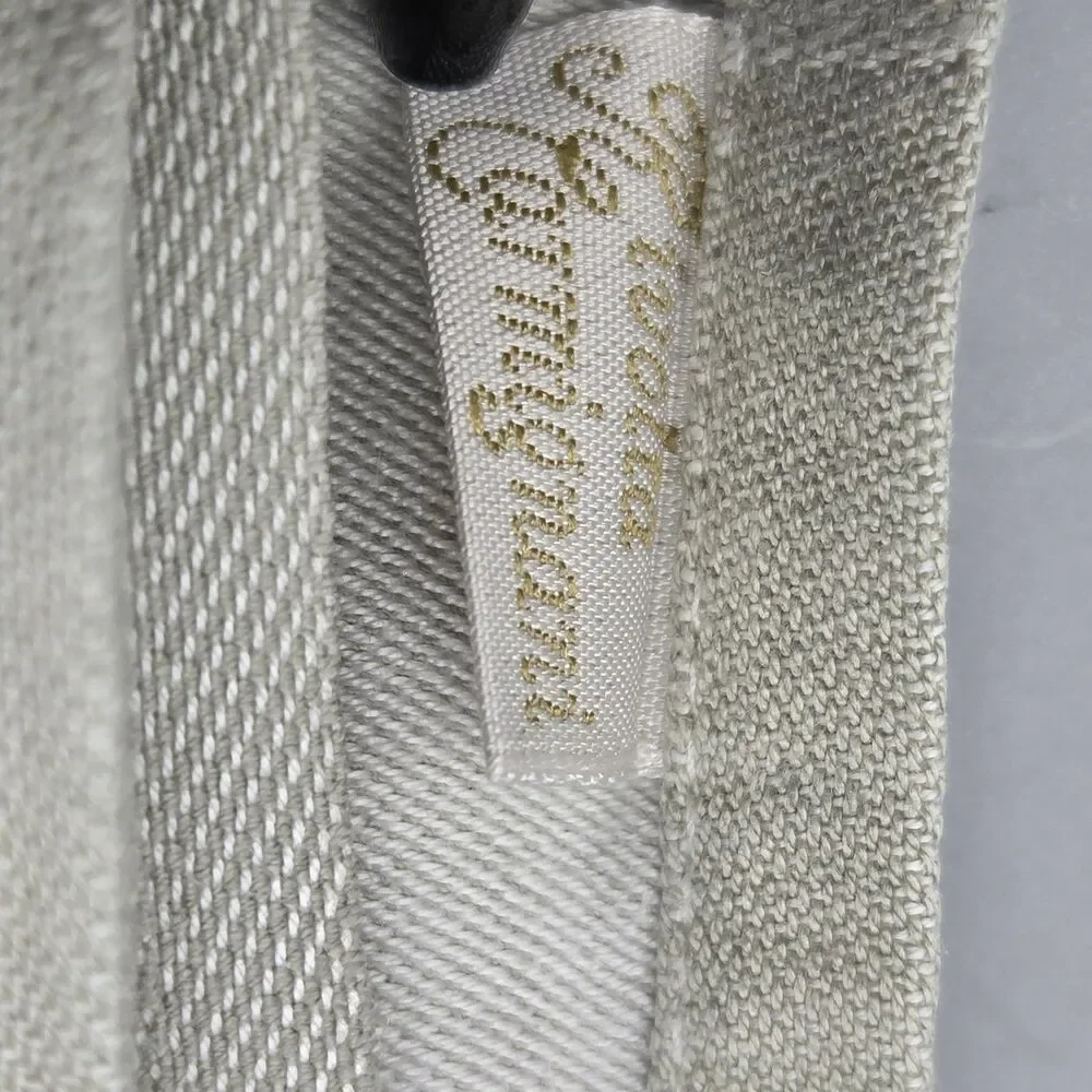 set (6) Rivolta Carmignani Cotton Napkins beige/White Square 22x22 Italy